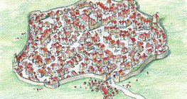 Irregular network of streets