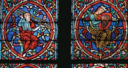 Coloured stained-glass windows