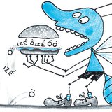 Csodabogár töltelékszavas hamburgert eszik