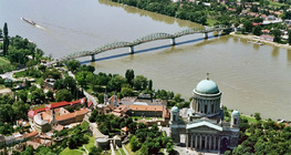 View of Esztergom, Hungary with the basilica