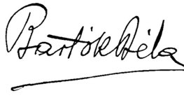 Béla Bartók's signature