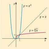 Function raised to the fourth power and its inverse