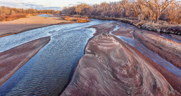 Lower course of river