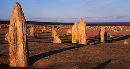 Rock formations in the Pinnacles Desert