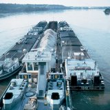 Freighters on the Danube