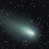 Fragment of Comet 73P/Schwassmann-Wachmann 3 with Ring Nebula