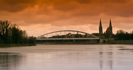 The Tisza River in Szeged, Hungary