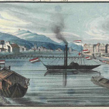 Pest-Buda egy 1837-es rajzon