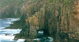 Cliff, formed by coastal erosion
