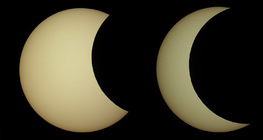 Phases of a partial solar eclipse