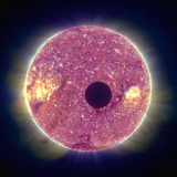 Ultraviolet image of the Moon passing in front of the Sun