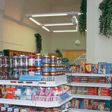 A variety of products in a convenience store
