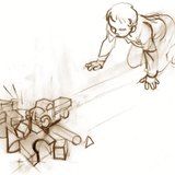 The tense spring makes the car move