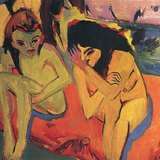 Ernst Ludwig Kirchner: Naked Girls Talking (c. 1910, Expressionism)