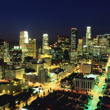 Nightscape of the city centre of Los Angeles