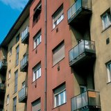 Τοίχος με οπές συσκευών θέρμανσης με φυσικό αέριο