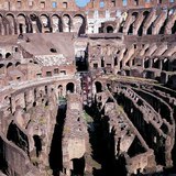 The interior of the Colosseum in Rome