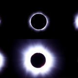 The solar corona becomes visible during a total solar eclipse