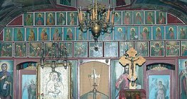 Orthodox wall of icons, the iconostasis
