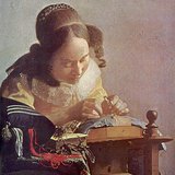 Johannes Vermeer: The Lacemaker (c. 1665, Baroque)