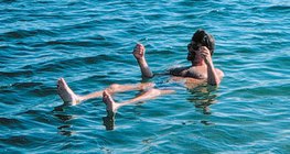 Bather in the Dead Sea