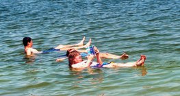 Bathers in the Dead Sea