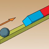 The magnetic field performs work when it accelerates the metal ball