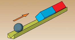 The magnetic field performs work when it accelerates the metal ball