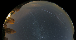 Path of the International Space Station on the sky through a fish-eye lens
