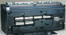 Batteries of a portable radio casette player