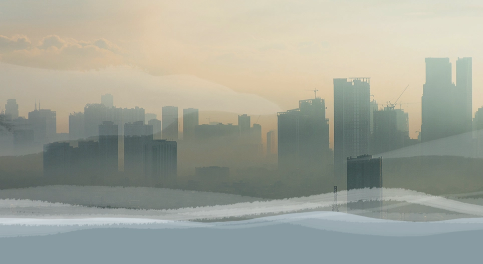 Πόλεις κάτω από ένα πέπλο καπνού