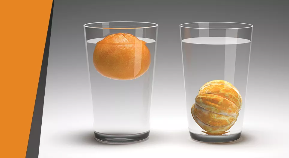 Πορτοκάλι που επιπλέει