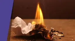 Несгораемая бумажная салфетка
