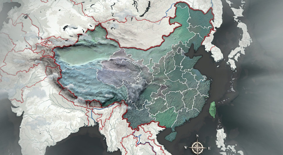 Mapa administracyjna Chin