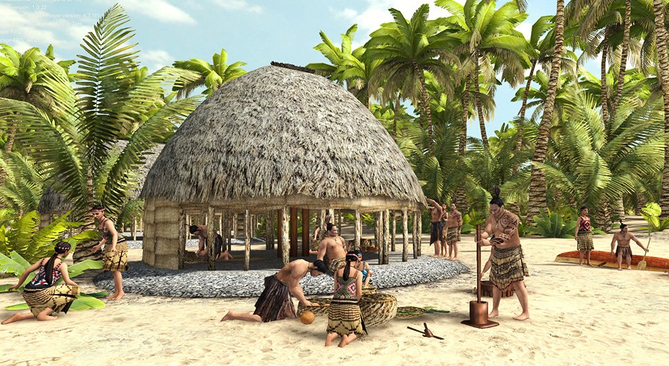 Polinezyjska osada rodzinna (Samoa, XV wiek)