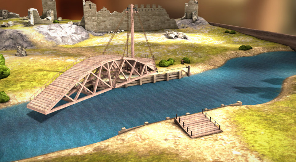 Invenções de Leonardo da Vinci - Ponte giratória (1487-1489)