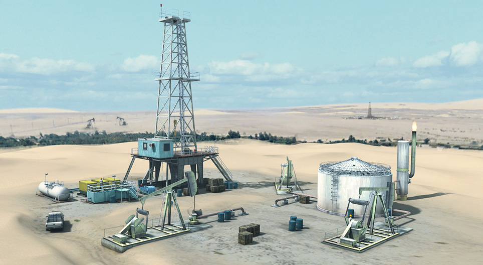 Работа нефтяной скважины