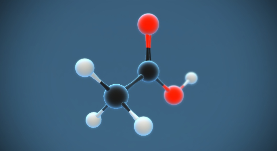 Acetic acid (ethanoic acid) (CH₃COOH)